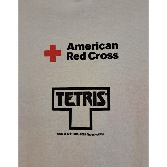 Tetris 40th Anniversary T Shirt American Red Cross Graphic Print Hanes-T Size XL - Picture 7 of 14